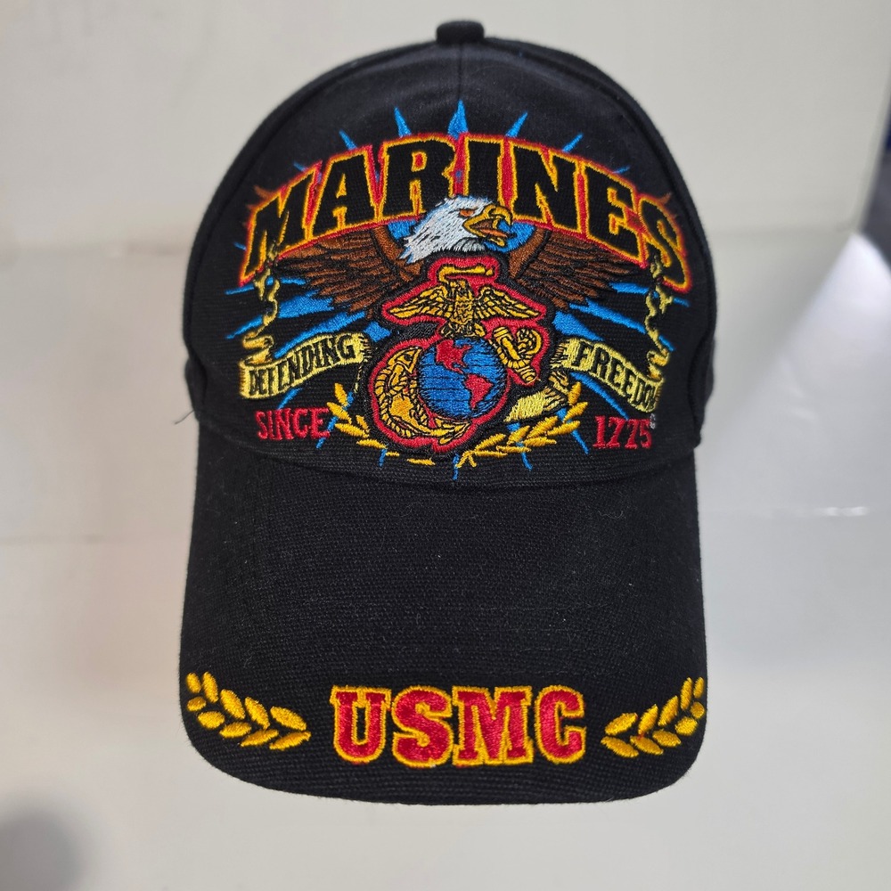 CSI US Marines USMC Defending Freedom Since 1775 Embroidered Black Ball Cap Hat